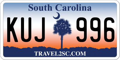 SC license plate KUJ996