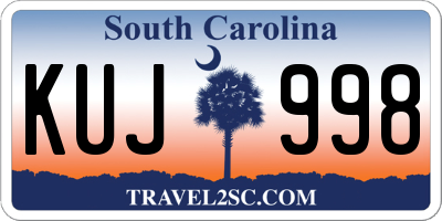SC license plate KUJ998