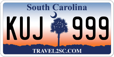 SC license plate KUJ999