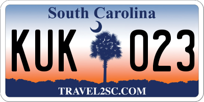 SC license plate KUK023