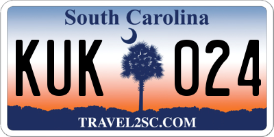 SC license plate KUK024