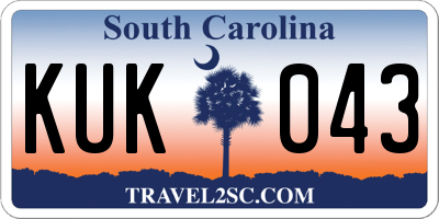 SC license plate KUK043