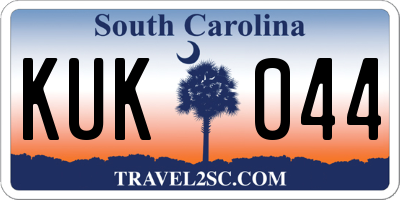 SC license plate KUK044