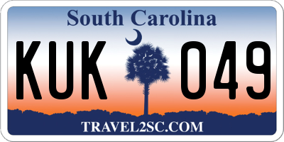 SC license plate KUK049