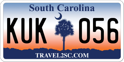 SC license plate KUK056