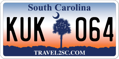 SC license plate KUK064