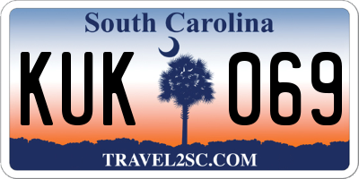 SC license plate KUK069