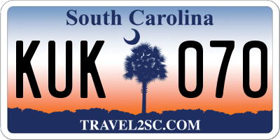 SC license plate KUK070