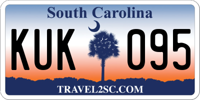 SC license plate KUK095