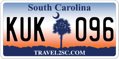 SC license plate KUK096