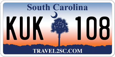 SC license plate KUK108