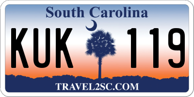 SC license plate KUK119