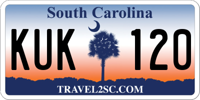 SC license plate KUK120