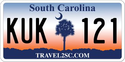 SC license plate KUK121