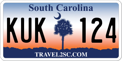 SC license plate KUK124