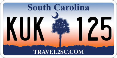 SC license plate KUK125