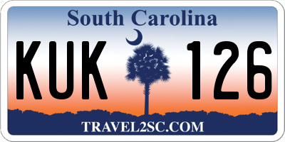 SC license plate KUK126