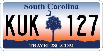 SC license plate KUK127