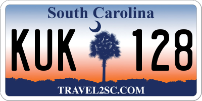 SC license plate KUK128