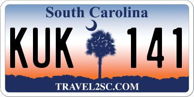 SC license plate KUK141