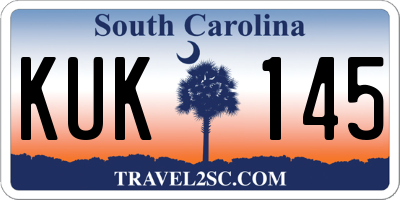 SC license plate KUK145