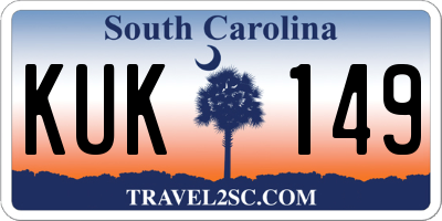 SC license plate KUK149