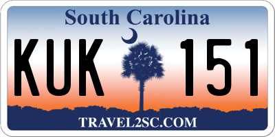 SC license plate KUK151