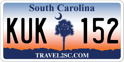 SC license plate KUK152
