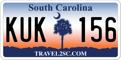 SC license plate KUK156