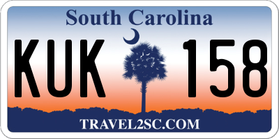 SC license plate KUK158