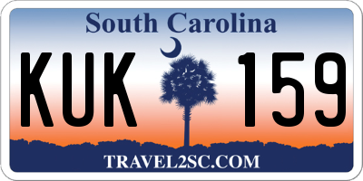 SC license plate KUK159