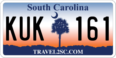 SC license plate KUK161