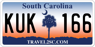 SC license plate KUK166
