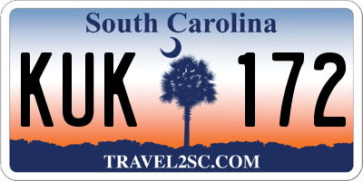 SC license plate KUK172