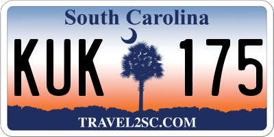 SC license plate KUK175