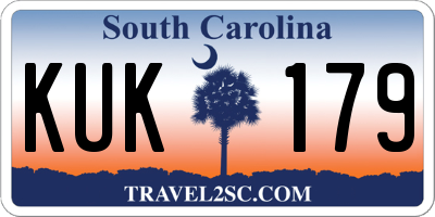 SC license plate KUK179