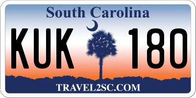 SC license plate KUK180