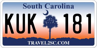 SC license plate KUK181