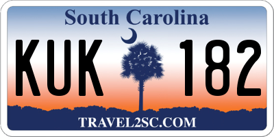 SC license plate KUK182