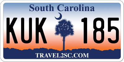 SC license plate KUK185