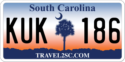SC license plate KUK186