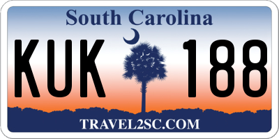 SC license plate KUK188