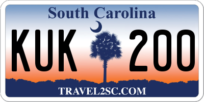 SC license plate KUK200