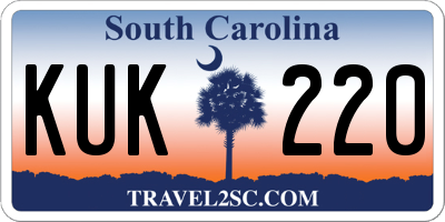 SC license plate KUK220