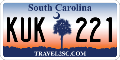 SC license plate KUK221