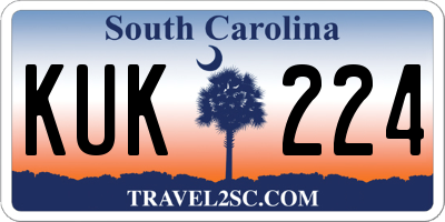 SC license plate KUK224