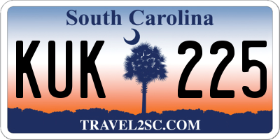 SC license plate KUK225