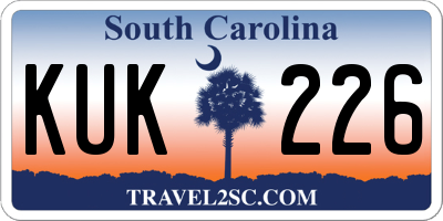 SC license plate KUK226