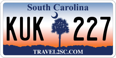 SC license plate KUK227