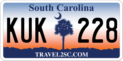SC license plate KUK228